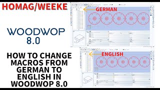 HOW TO CHANGE MACROS FROM GERMAN TO ENGLISH IN WOODWOP 80 [upl. by Nona115]