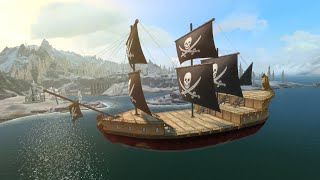 quotYou Can Ride Your Own Ship l Around The Sea In Skyrimquot [upl. by Columbus841]