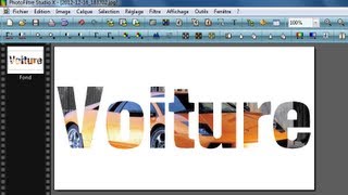 Remplir un texte avec une image sur PhotoFiltre FR [upl. by Niabi]