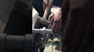 Old iron pipe joint removing trick plumbing experiment tricks tips youtubeshorts [upl. by Lower]