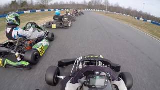 2017 GoPro Motorplex Karting Challange Round 1 Briggs LO206 Senior PreFinal [upl. by Aroel]