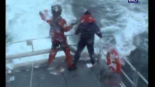 Padstow lifeboat rescues capsized yacht with 80yearold skipper [upl. by Ecyarg]