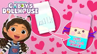 Craft Your Own GabbyThemed Valentines to Give Your Friends  GABBYS DOLLHOUSE [upl. by Kopp]