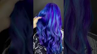 Purple hair youtubeshorts rainbowhaircolor hair hairstyles makeup beautyhacks haircolor [upl. by Cooper]