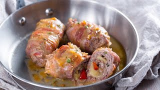 INVOLTINI DI CARNE 🥩 E PANCETTA 🥓LA RICETTA FACILE E VELOCE [upl. by Eltsirk]