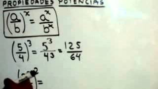 Potencia de una Division Fraccion en Matematicas [upl. by Yasnyl136]