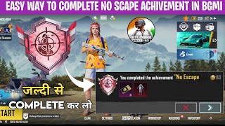 NEW TRICK 😱 How To Complete No Escape Achievement in Bgmi  Bgmi New Achievement [upl. by Astraea262]