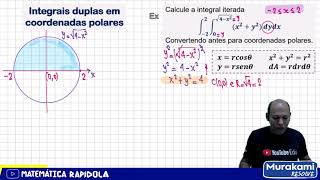 Integral Dupla  Coordenadas Polares 02 [upl. by Haila]