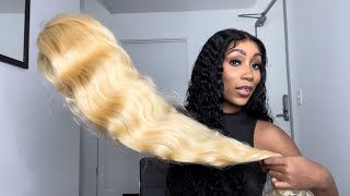 40 INCH 613 WIG UNBOXING AMA HAIR ON ALIEXPRESS 180 DENSITY 13X6 LACE FRONTAL WIG [upl. by Julie]