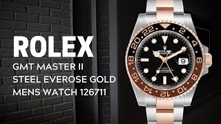 Rolex GMT Master II Steel Everose Gold Mens Watch 126711 Review  SwissWatchExpo [upl. by Yesrod573]