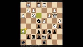 2023 Samarkand blitz Caruana Dubov C55 Italian Game Two Knights Defense Modern Bishops Opening [upl. by Aseram770]