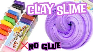 How to make only 2 ingredient slime  Clay Slime without glue  Slime making [upl. by Aicinoid849]