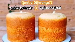 Qual a Diferença entre Açúcar Refinado x Açúcar Cristal  Posso substituir o Refinado pelo Cristal [upl. by Truscott441]