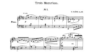 Reinhold Glière Mazurka op 29 No 1 in B minor with score [upl. by Gowon]