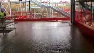 Technic Concrete Floors Skip Floating a Steel Fibre pour in Oldham [upl. by Akenna704]