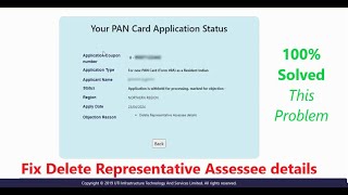 UTI PSA Site Objection Reason Delete Representative Assessee details 2024  Fill Details not back [upl. by Omolhs]