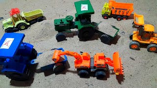 jcb and tractor construction video  jcb tractor truck  Adarsh Toy [upl. by Nnairac]