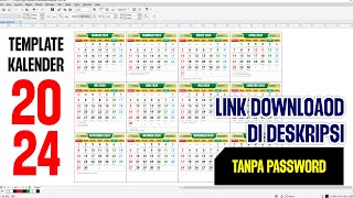 Template Kalender 2024 Tanpa Password [upl. by Irec]