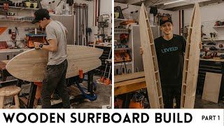 Wooden Surfboard Build Part 1  Woodbrew [upl. by Amble259]