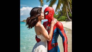 Avengers Kissing Her Girlfriend On The Island avengers marvel spiderman newavengers [upl. by Nymassej468]