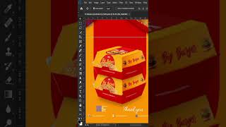 Burger Box Packaging Design by CADS shorts youtubeshorts graphicdesign packagingdesign [upl. by Atoiyanap]