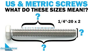 How to Measure Screws amp Bolts  US amp Metric Sizing  Fasteners 101 [upl. by Ruenhs296]