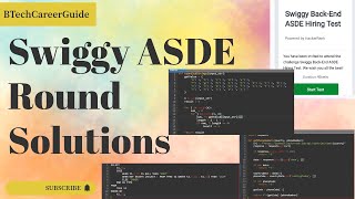 Swiggy  Swiggy ASDE Role  BackEnd Developer Round 1 Solutions checkmate hiring SwiggyIndia [upl. by Undis]