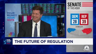 Jay Clayton on regulation This is the biggest difference between each candidates policy [upl. by Osbert962]