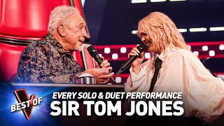 Every Sir TOM JONES Solo amp Duet Performance on The Voice UK [upl. by Coretta]