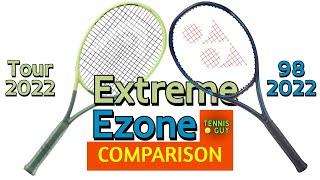 HEAD EXTREME TOUR 2022 vs YONEX EZONE 98 2022 🎾 Tennis Racket Comparison [upl. by Matheson]