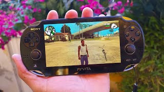 GTA SAN ANDREAS NO PS VITA RODANDO LISO [upl. by Enuahs]