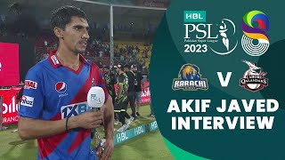 Akif Javed Interview  Karachi Kings vs Lahore Qalandars  Match 8  HBL PSL 8  MI2T [upl. by Smart884]