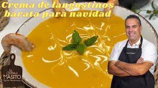 CREMA DE LANGOSTINOS una receta por MUY POCO DINERO [upl. by Wileen24]