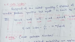 E coli test results  E coli index  MPN [upl. by Lleuqram]