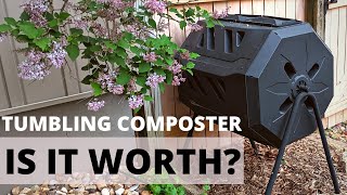 How to make organic compost at home using tumbler composter  REVIEW [upl. by Sucramaj]