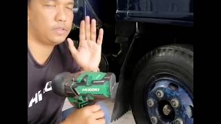 HikokiHitachi WR 36DB high torque impact wrench review [upl. by Assisi929]