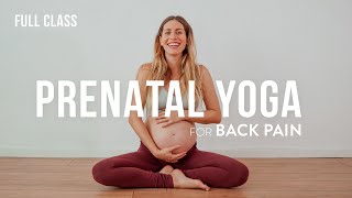 30Minute Prenatal Yoga Class for Low Back Pain 👶 All Levels [upl. by Urita]