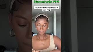 NO CAP GLUELESS PRE CUT HD LACE CURLY WIG INSTALL [upl. by Elum68]