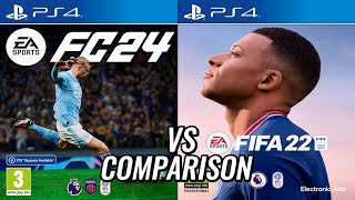 EA FC 24 Vs FIFA 22 PS4 [upl. by Imerej]