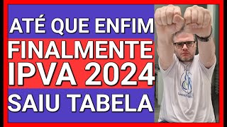 ✔️ATENÇÃO MUDANÇAS IMPORTANTES SAIU TABELA DO IPVA 2024 [upl. by Lalat758]