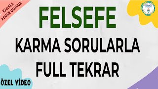 TYT Felsefe Sorularla Full Tekrar  yks tyt felsefe [upl. by Eelaroc]