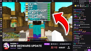 So I Streamed the NEW Bedwars Update [upl. by Etnoved]