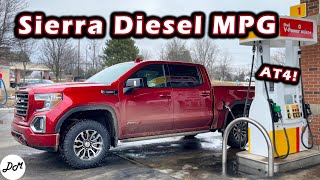 2022 GMC Sierra 1500 AT4 Duramax Diesel – MPG Test  Realworld Highway Range and Fuel Economy [upl. by Laemaj299]