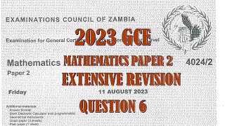 2024 GCE MATHEMATICS PAPER 2 QUESTION 1 [upl. by Krystal154]