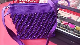 Bolso Tejido a Crochet En Punto Espiral Con CristalesLA LUNA DEL CROCHET [upl. by Purvis]