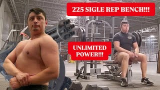 225 1x BENCH PRESS PLUS POST WORKOUT MEAL Chow hall crap sandwich [upl. by Westney]