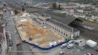 Dordogne Le chantier de la gare de Périgueux [upl. by Arayc]