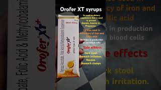 Orofer XT syrup  uses and side effects anemia anemiaproblems pregnancy irondeficiency mbbs [upl. by Endres]