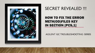 Agilent GC Troubleshooting Series  MethodFile key in section PCS1 of Chemstationini not valid [upl. by Saraann545]