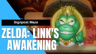 Legend of Zelda Links Awakening Signpost Puzzle Frogs Song of Soul [upl. by Suilenroc230]